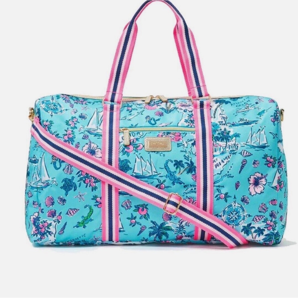 NWOT Lilly Pulitzer Amalfi Blue Weekender Bag - 2 available - Picture 8 of 8